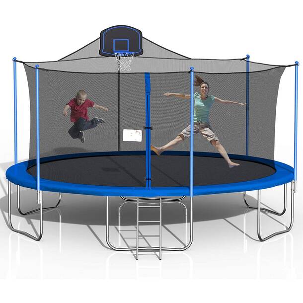 Super Jumper AirBound 16' Round Trampoline With Safety Enclosure ...